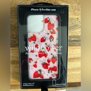 Wildflower iPhone 13 ProMax case- Strawberry